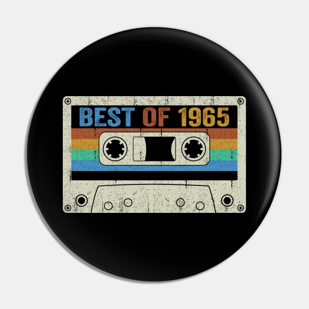 Best Of 1965 59th Birthday Gifts Cassette Tape Vintage Pin by Whataboutyou Cloth