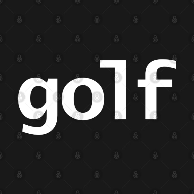 Golf Minimal Typography by ellenhenryart