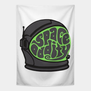 Space Oddity Astronaut Helmet Word Art Tapestry