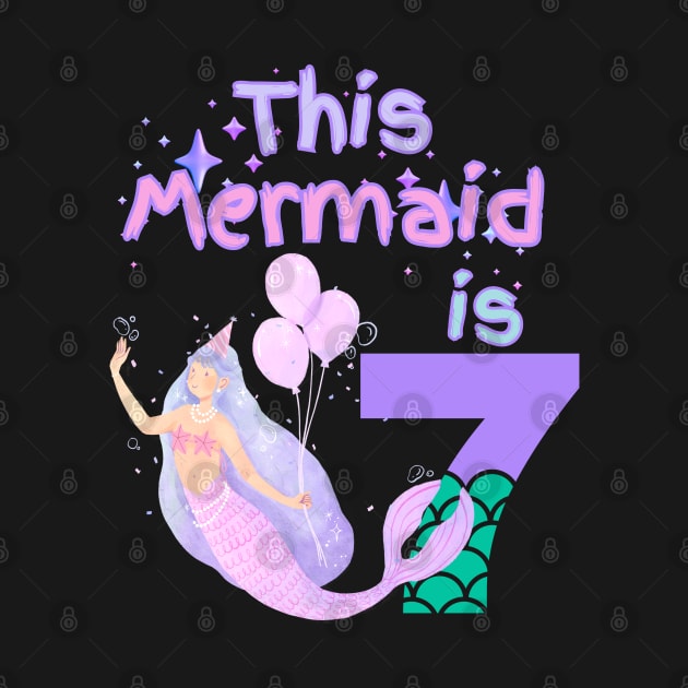 This Mermaid is 7 years old  Happy 7th birthday to the little Mermaid by Peter smith