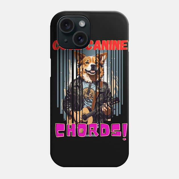 "Cool Canine Chords: Groovy Guitar Style" Phone Case by LionCreativeFashionHubMx