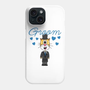 Bridegroom Cat Wedding Groom Bachelor Party Engagement Phone Case