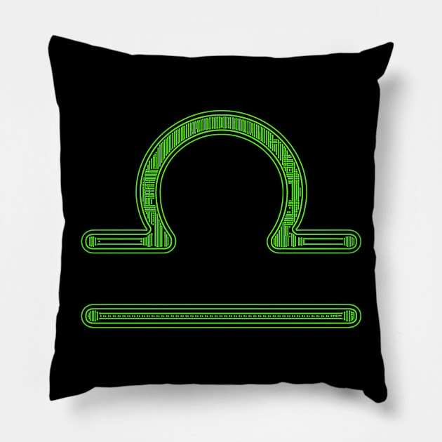 Libra Sign Pillow by Zodiac Syndicate