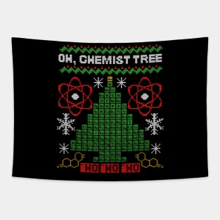 Oh Chemist Tree Funny Christmas Chemistry Tapestry