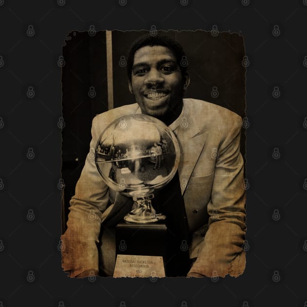 Magic Johnson Smiles and Holds His Cup Vintage by Milu Milu