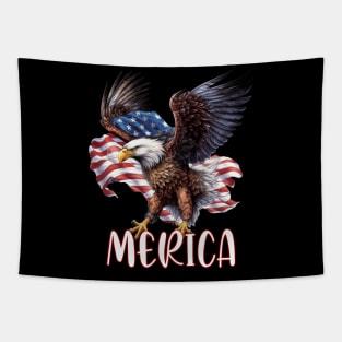 Merica Eagle American Flag USA Flag 4th of july Tapestry