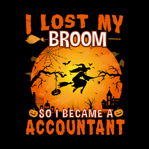 I lost My Broom Accountant Witch Halloween Party by followthesoul