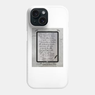 Reading will set you free. Lorca's poems on your tablet. Phone Case
