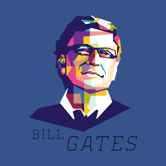 Bill Gates Colorful Geometric art by AwHM17