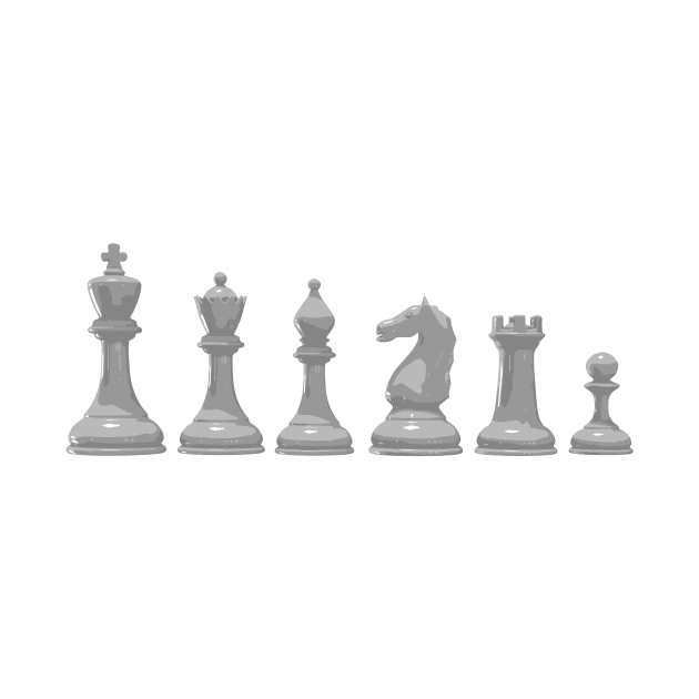 White Chess Pieces by PH-Design