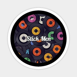 Stick Men / Vinyl Records Style Magnet