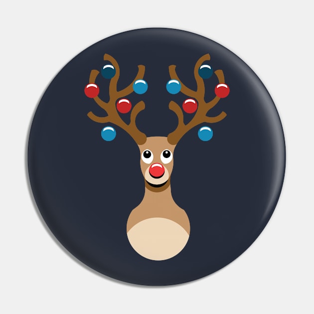 Cute Rudolph Reindeer Xmas tree Pin by atomguy