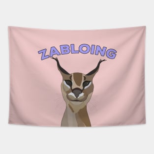 Zabloing Cat Meme Tapestry