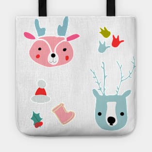 cute deer and reindeer Tote