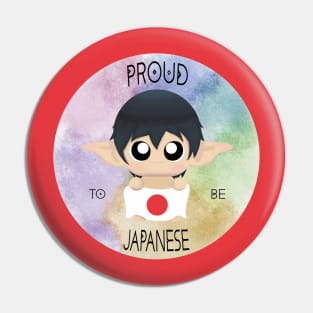 Proud to be Japanese (Sleepy Forest Creatures) Pin