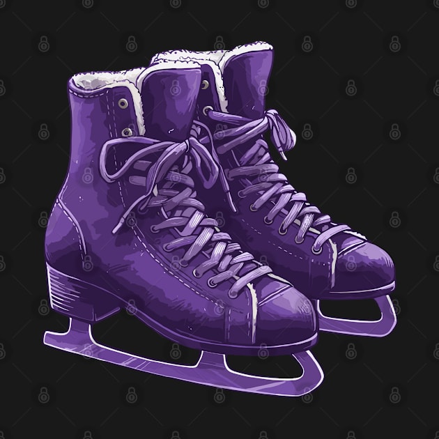 Violet Ice Skating Boots by Siha Arts