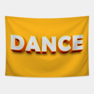 Dance 3D typography Tapestry