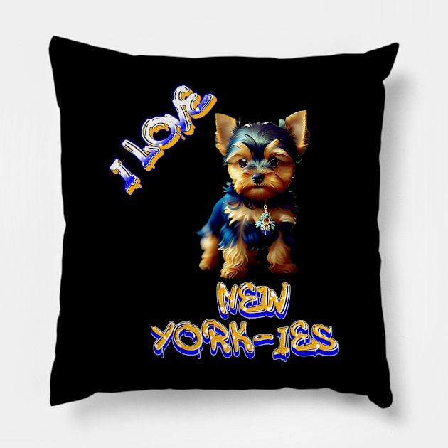 I Love New York-ies 2 Pillow by Fly Beyond