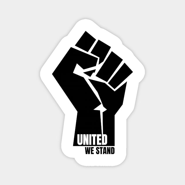 United we stand #blackLivesMatter Magnet by mvommen