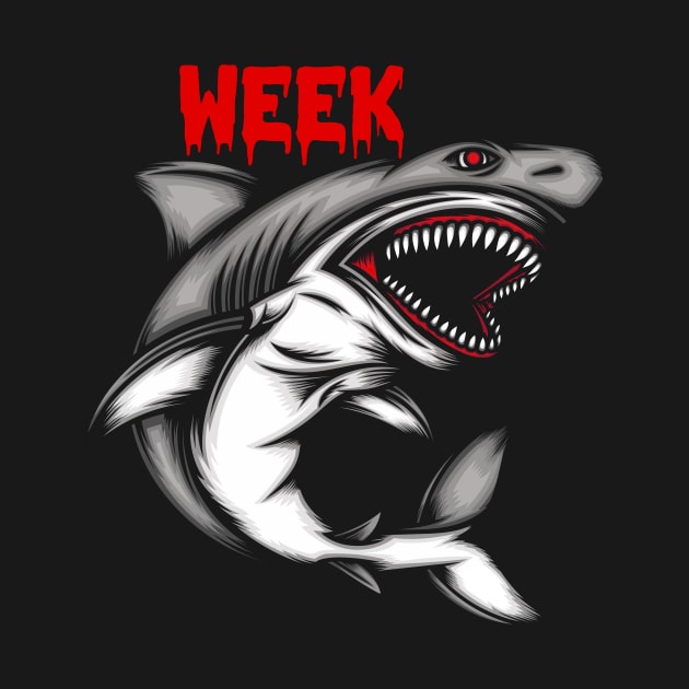 Bloody Week Funny Shark Opening Jaw Teeth For Shark Lover by anesanlbenitez