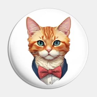 Fancy Cat with Bowtie no.20 Pin