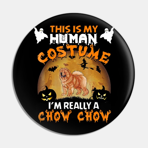 Chow Chow Halloween This Is My Costume Pin by IainDodes