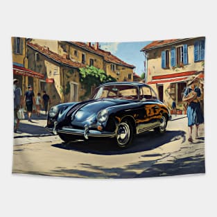 Porsche 356 in a french village Tapestry