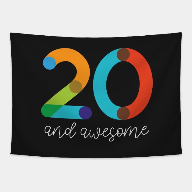 20 and Awesome Tapestry by VicEllisArt