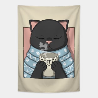 Coffee Neko Tapestry