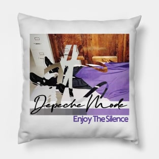 Enjoy The Silence -- Retro Fan Art Design Pillow