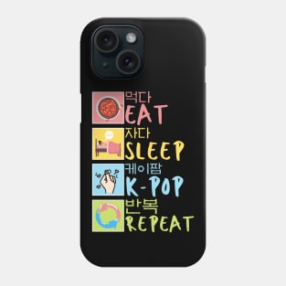 Eat Sleep K-pop Repeat South Korea Music And Japanese Noodles lover Phone Case