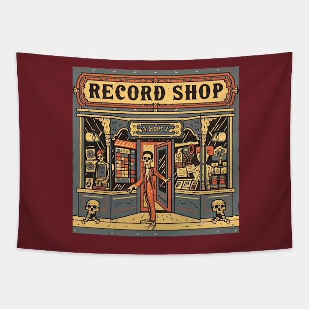 Record shop Tapestry by OldSchoolRetro