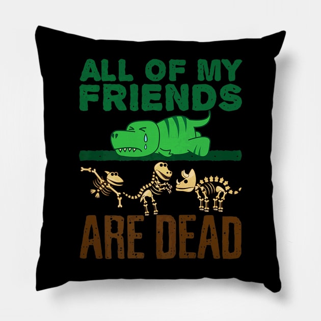Friends Dinosaur Pillow by Brothers With Ax Sticks