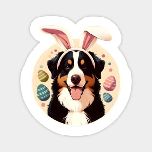 Appenzeller Sennenhund with Bunny Ears Easter Celebration Magnet