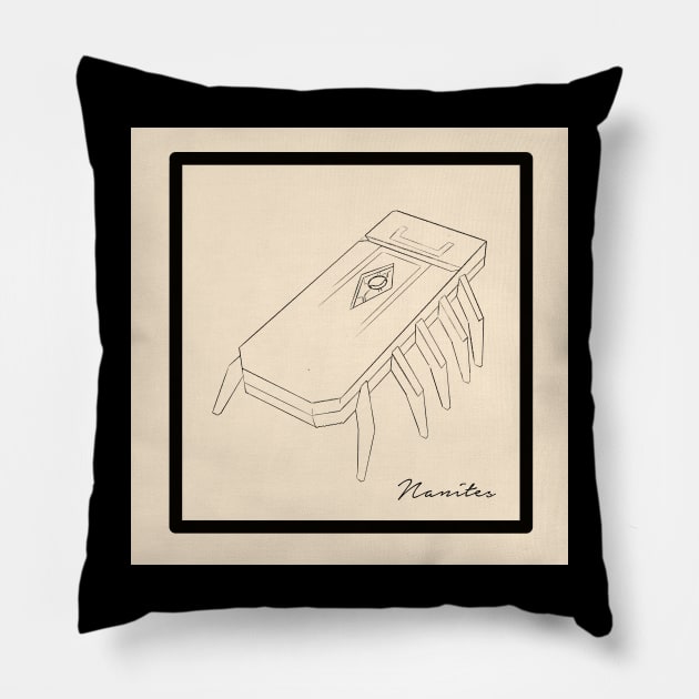 Nanites Received, Traveler Notes, No Man’s Sky Pillow by SkullFern