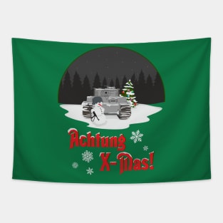 Achtung X_Mas! Pz-VI Tiger Edit Tapestry