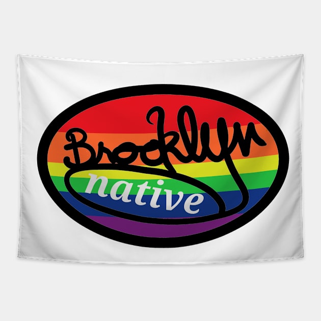 Pride colors Brooklyn Tapestry by Duendo Design