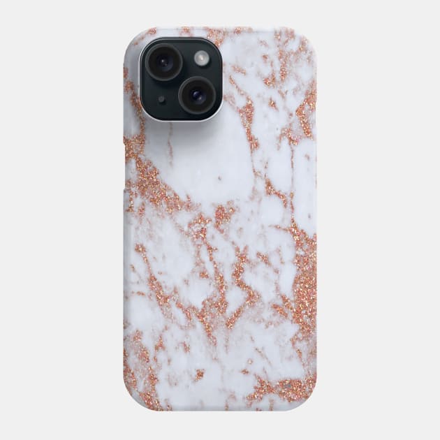 Intense rose gold marble Phone Case by peggieprints