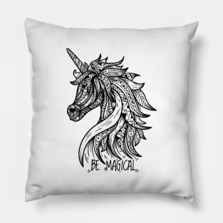 unicorn mandala awesome meditation design Pillow