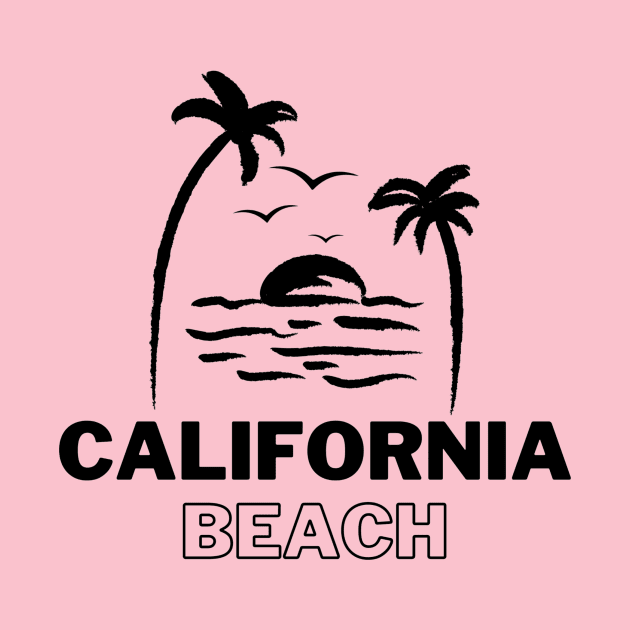 California beach holiday t-shirt by pouoQ