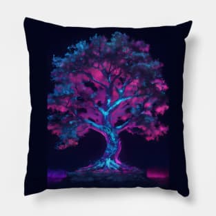 Beautiful neon tree Pillow