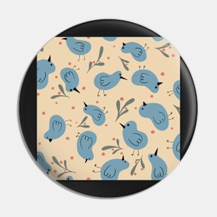 Pastel Birds & Berries Pin