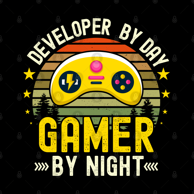 Developer Lover by Day Gamer By Night For Gamers by ARTBYHM