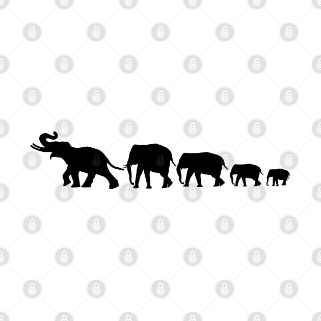 March of the Giants: Elephant Silhouettes on Parade by HUH? Designs