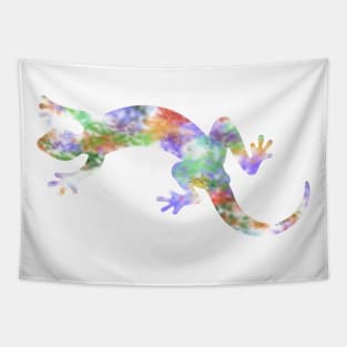 Chameleon Lizard Abstract Pattern Silhouette Art Tapestry