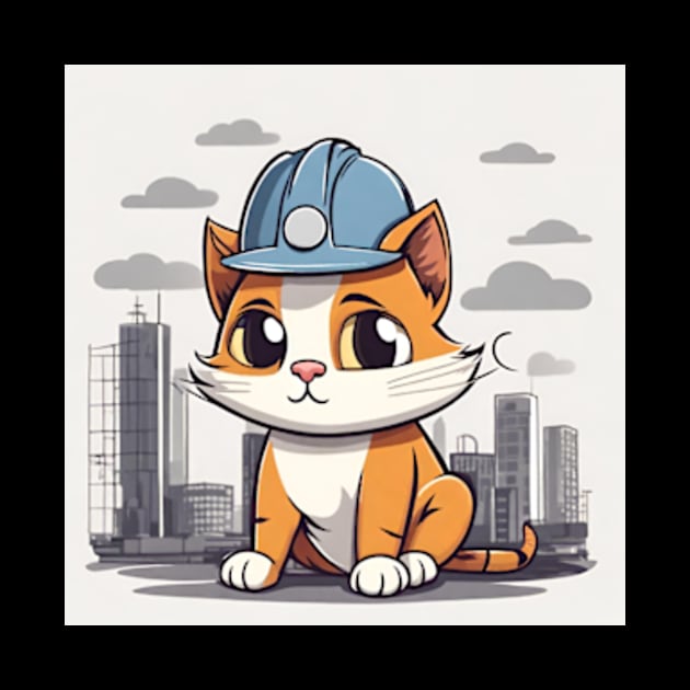 cats with hard hats by cloudviewv2