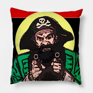 Pirate pointing revolver: go shoot! Pillow