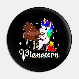 Pianocorn - Unicorn on piano Pin