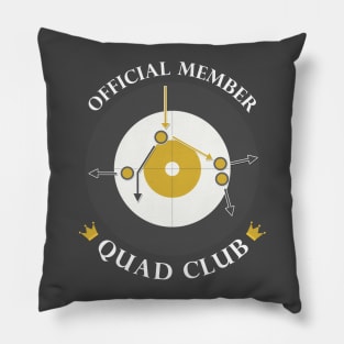 The "Quad Club" - White Text Pillow