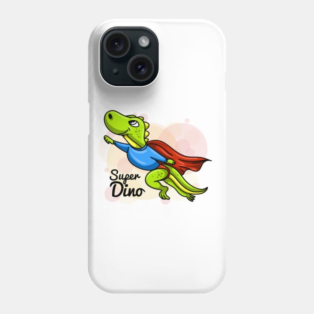 Super Dino Flying Phone Case by Mako Design 